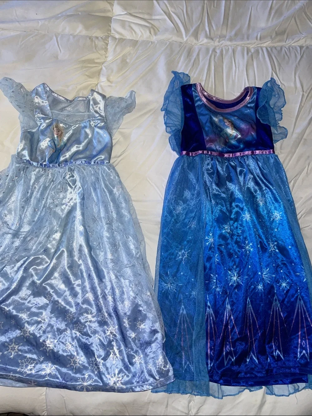 Disney Elsa Dresses in Blue and Light Blue for Girls